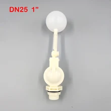 Уровня жидкости воды Управление DN25 " BSPT Нитки Пластик поплавок Клапан мяч Танк бассейн Регулируемый поплавок клапан
