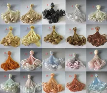 1pcs 15cm&25cm*100cm Pear rolls wigs Hair for dolls 1/4 1/3 BJD/SD golden brown and other colors