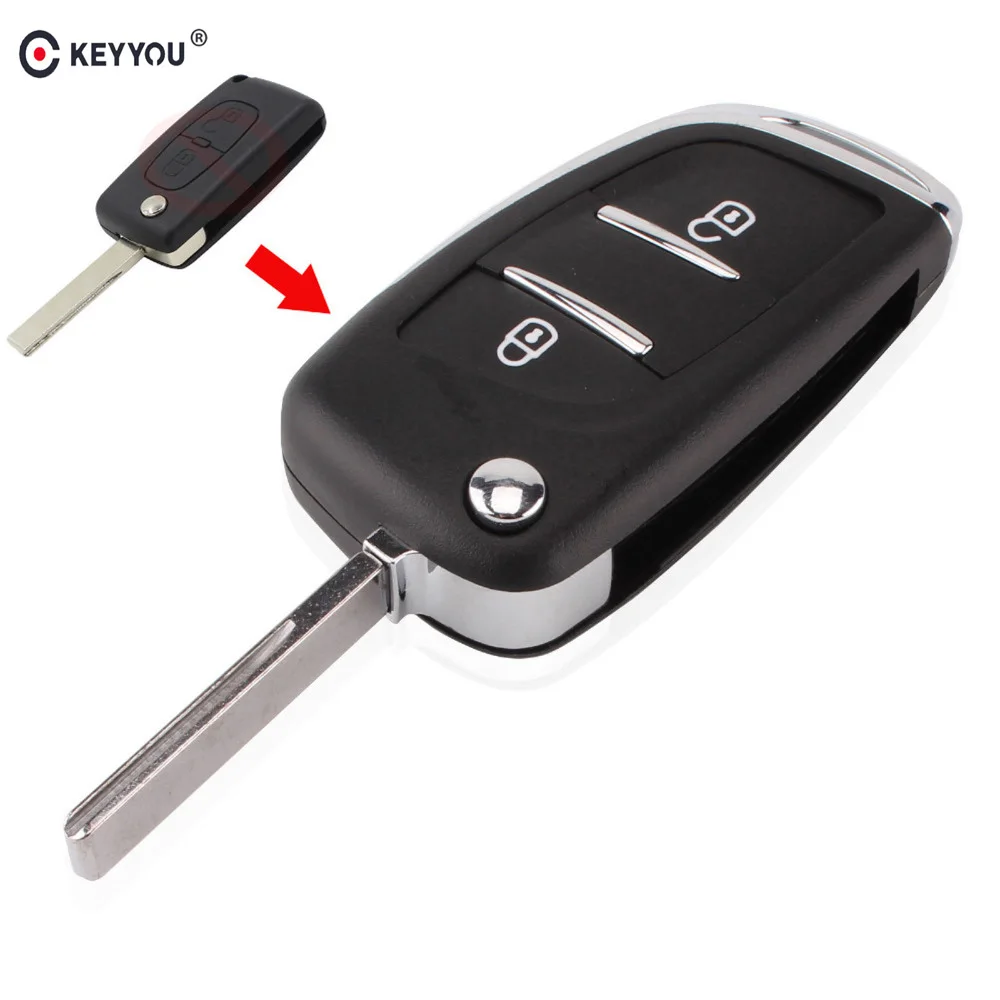 KEYYOU 2 Buttons Modified Filp Folding Remote Car Key Shell Case For Peugeot 307 408 308 Entry Fob Case Shell Blade CE0536 цена KEYYOU 2 Buttons Modified Filp Folding Remote Car Key Shell Case For Peugeot 307 408 308 Entry Fob Case Shell Blade CE0536 цены онлайн