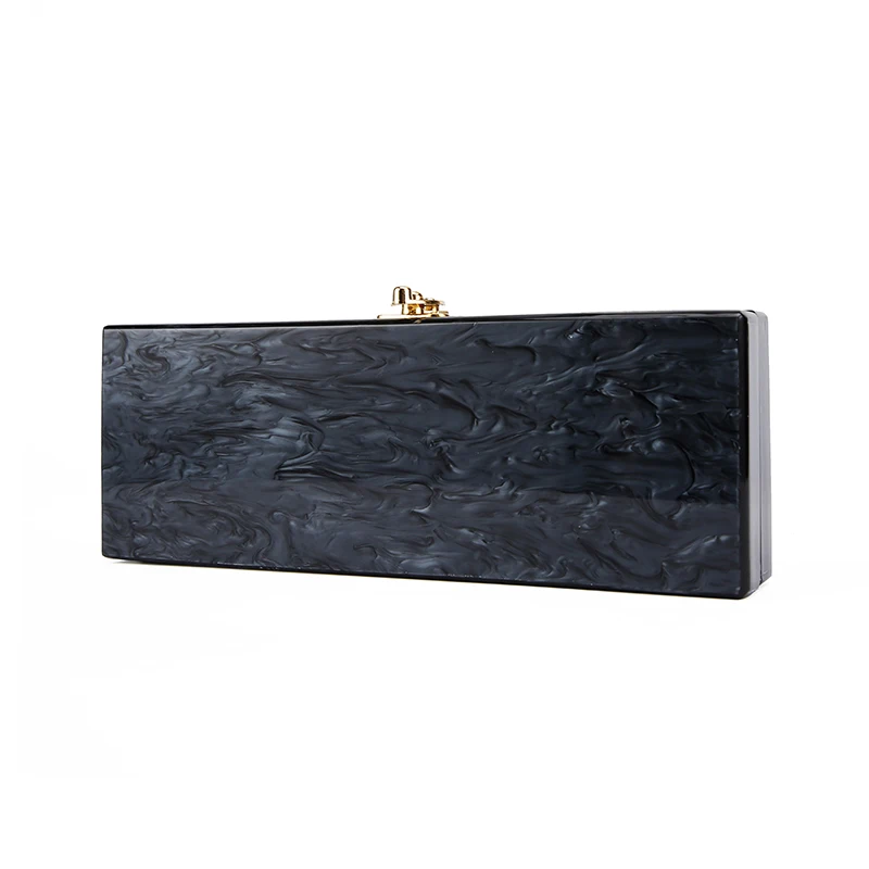 

Size 25x9 cm Pearl Black Mirror Acrylic Evening Bags Luxury Handbags Woemn Bags Designer Vintage Handmade Lady Acrylic Bags