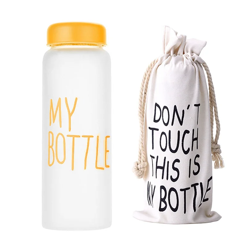 My Bottles, матовая пластиковая Спортивная бутылка для воды, термостойкая, герметичная, корейский стиль, поликарбонат, 500 мл, модная бутылка - Цвет: 11