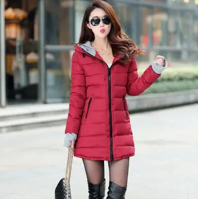 Зимняя женская куртка, женская зимняя теплая куртка с капюшоном, большой размер, карамельный цвет, хлопковая куртка, женское длинное пальто для женщин