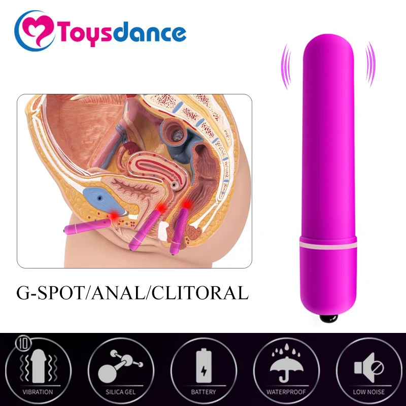 10 Speed Small Bullet Vibrator For Women G-spot/Clitoral/Anal/Nipple Stimulation Massager Adult Sex Toy Female Dildo Masturbator | Красота и