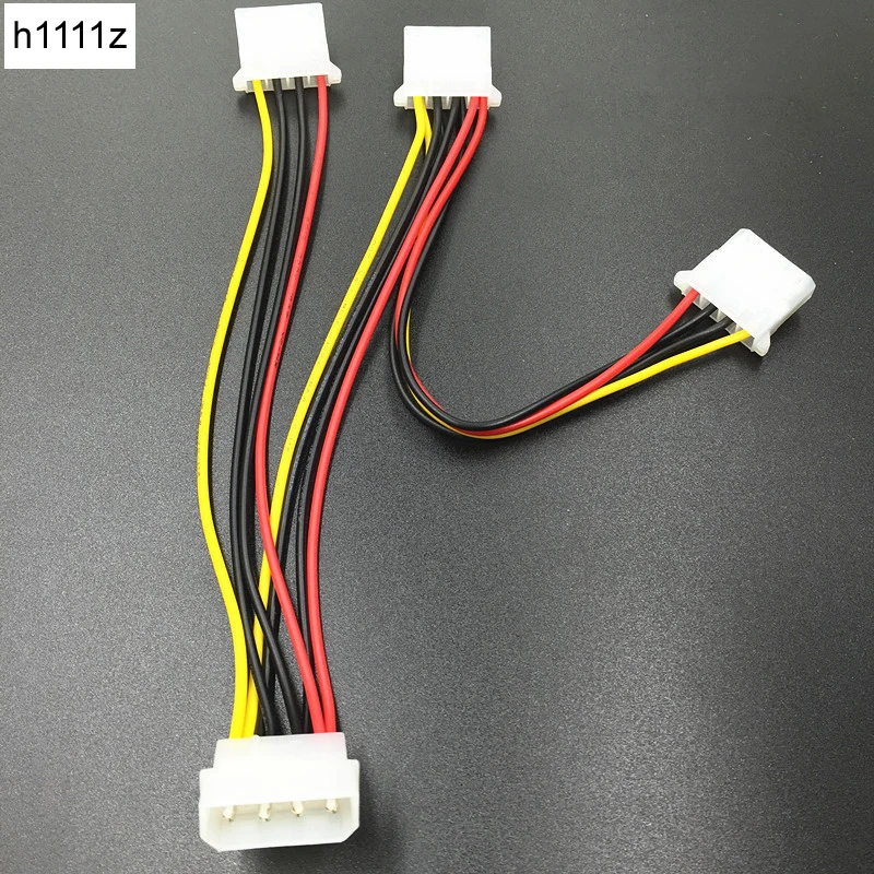 

4Pin Power Cable 4Pin Molex Male to 3 Port Molex IDE Female Power Supply Splitter Adapter Computer 4Pin IDE Power Cord for Miner