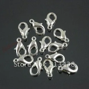 

100pcs polished 12mm High quality 316L Stainless steel lobster clasp&hooks .jewelry accessories.DIY necklace bracelet wholesale