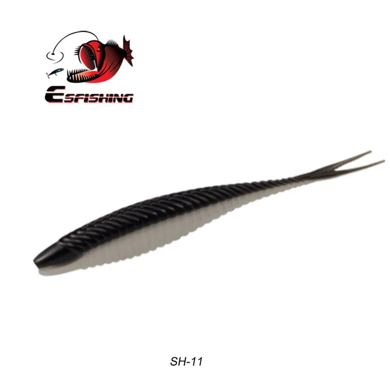 Esfishing, приманка для рыбалки, Черный Гольян, броня, Shad 120 мм, 6 шт., мягкие приманки для ловли щуки, форели, кренкбейт для ловли карпа, медленный джиг - Цвет: SH11