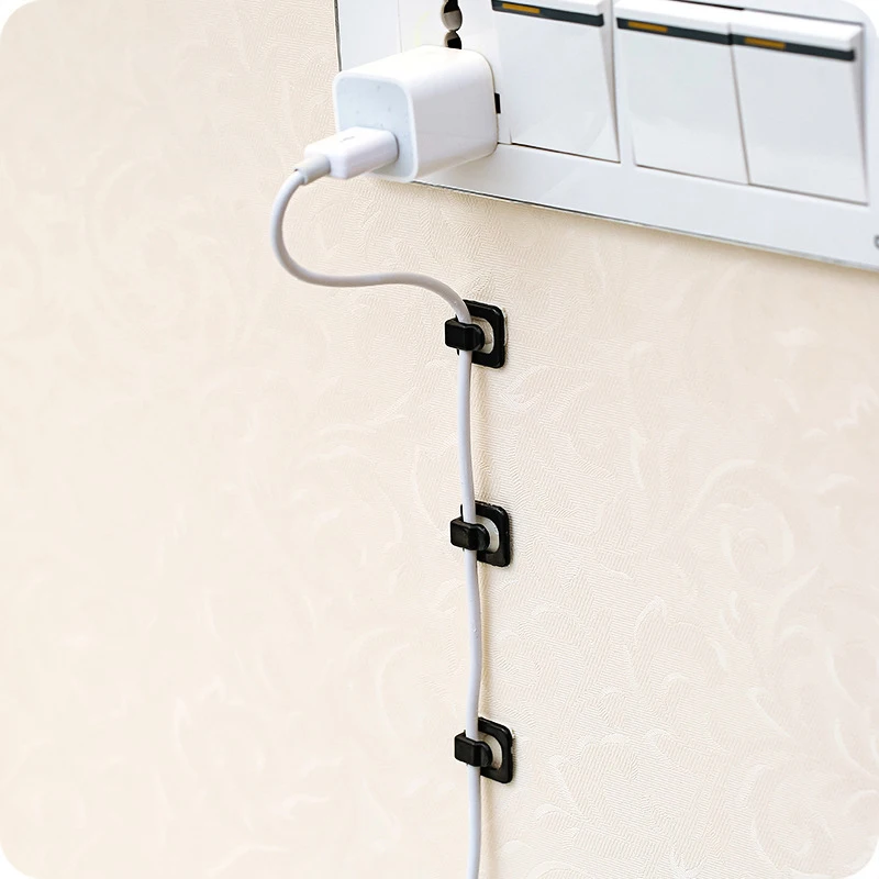 Fashion 18Pcs Wire Storage Clips Buckle USB Charger Line Finishing Tool Fixed decor Table | Дом и сад