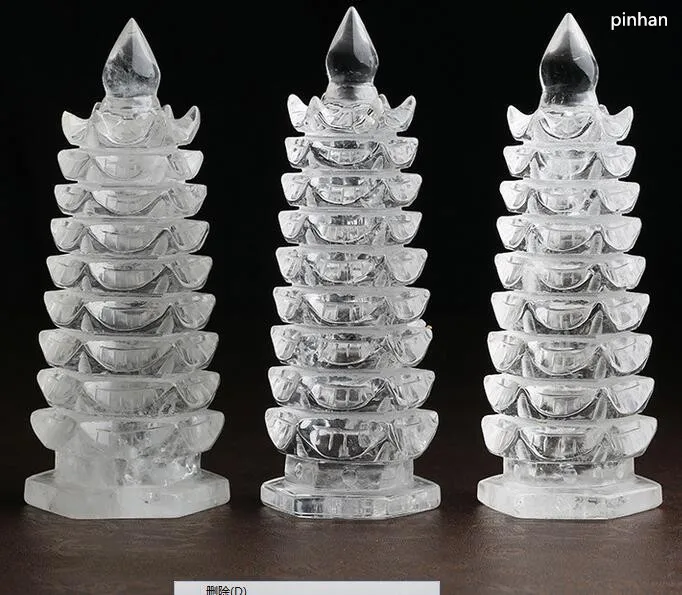 

1pcs white crystal wenchang tower furnishing good quality goods wenfeng tower crystal crystal development in