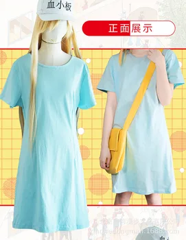 

Cells at Work Cosplay Costume Platelet Cosplay Hataraku Saibou Women Blue Costume set Anime T Shirt Shorts Hat for Girl Dress