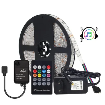 

LED Strip 5050 RGB with Music sensor controller 20Key Remote Flexible Strip LED light