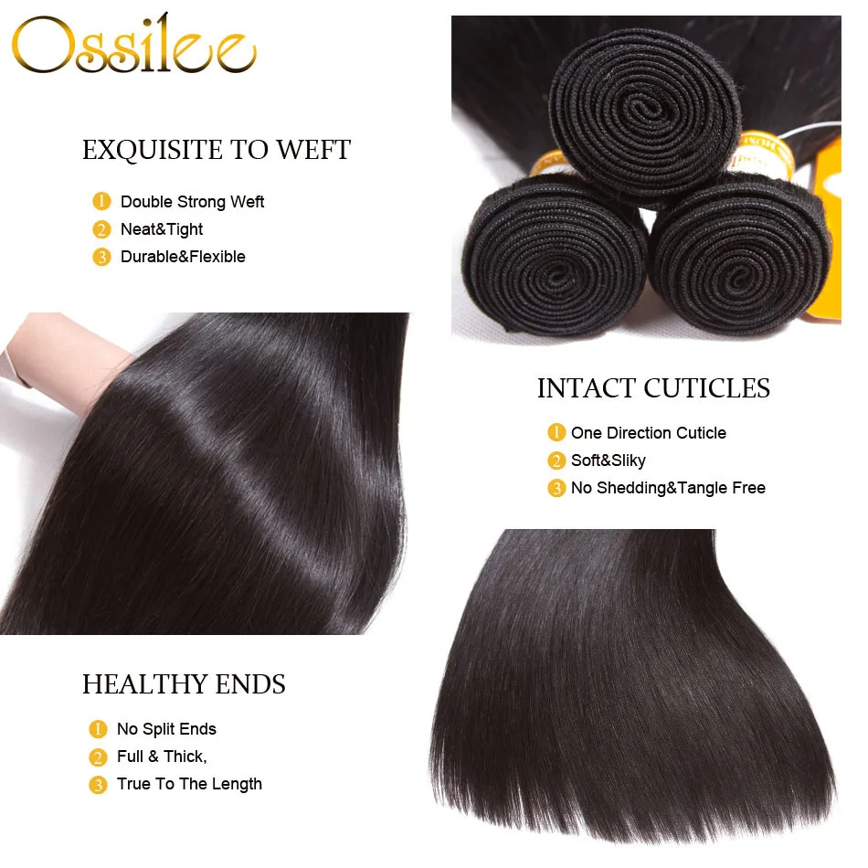 Ossilee Straight Hair Bundles With Frontal Remy Malaysian Human Hair Bundles With Closure Lace Frontal Closure With Bundles Ossilee Straight Hair Bundles With Frontal Remy Malaysian Human Hair Bundles With Closure Lace Frontal Closure With Bundles
