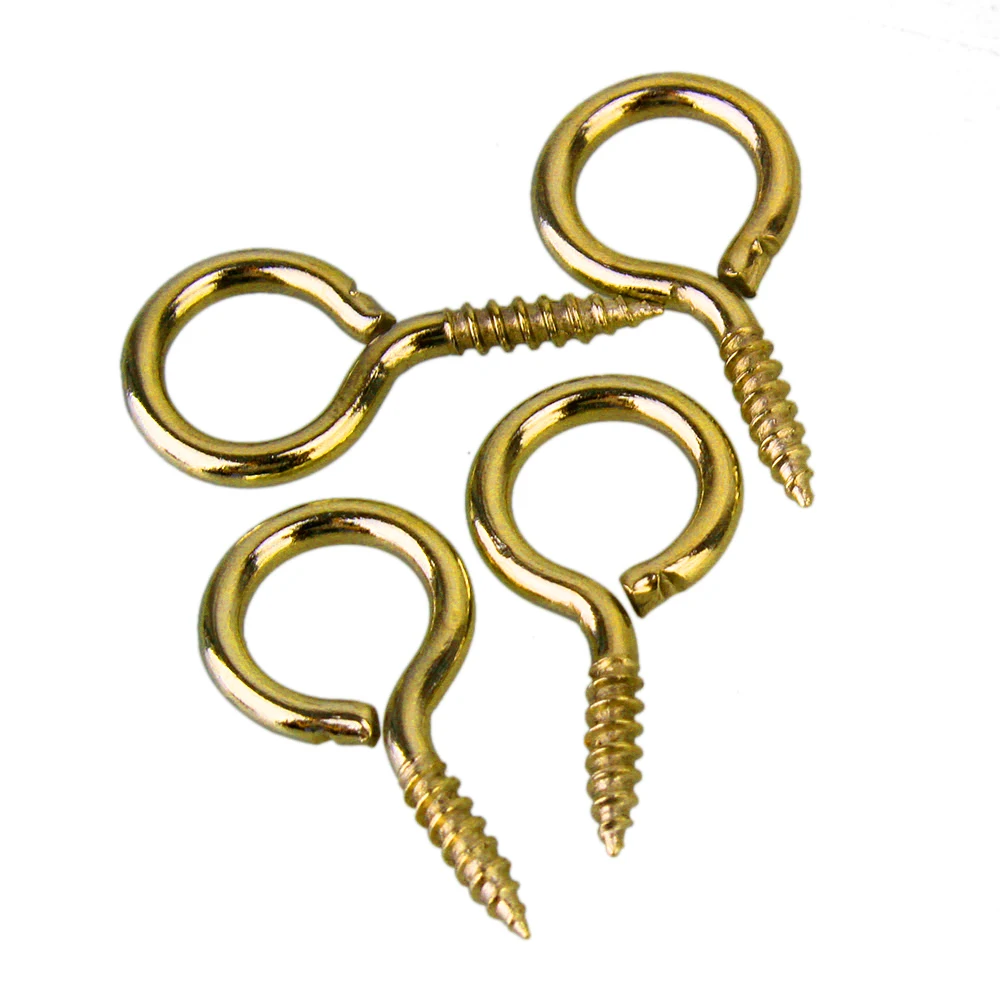 

200pcs Mini eye hook screw yellow buckle/self-tapping screws Eyepins Hooks/DIY jewelry accessories handmade materials