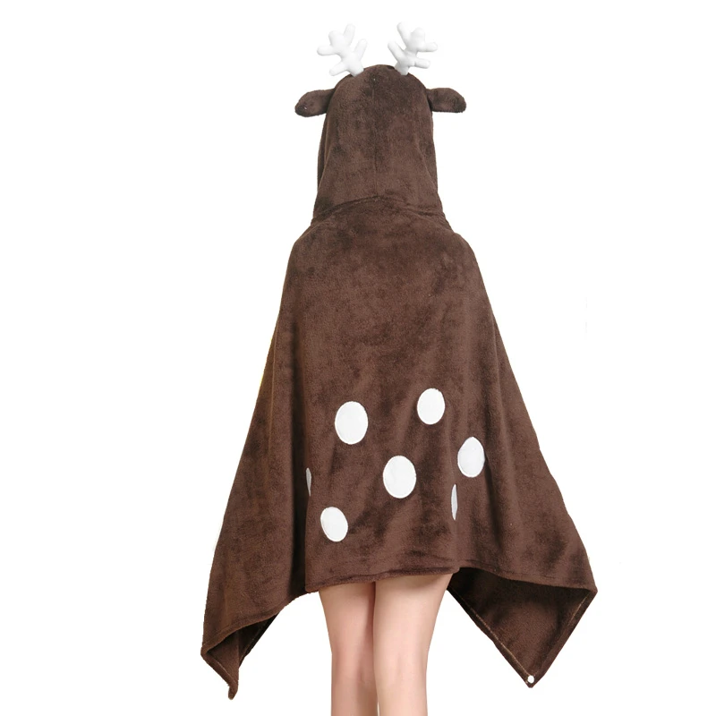 

17 Styles Cute Hooded Blanket Women Men Adult Kids Cloak Wrap Cape Pokemon Totoro Chopper Rabbit Bear Panda Rilakkuma