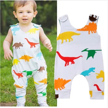 

0-2 year old boy dinosaur vest conjoined jacket, color dinosaur climb suit