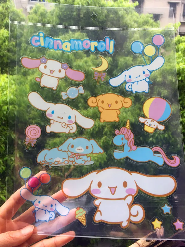 50 листов/лот Anpanman little twin stars Cinnamoroll Kiki & lala my melody водонепроницаемые аниме наклейки