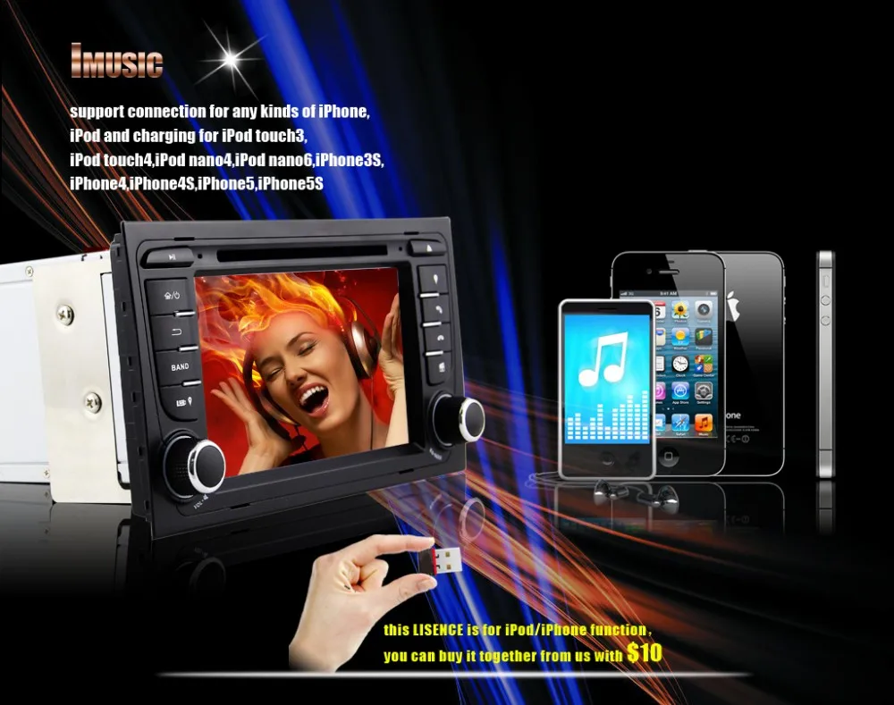 Top Eunavi 2 Din Car GPS Navigation DVD Player Stereo Video For AUDI A4 S4 RS4 With 3G USB GPS Bluetooth IPOD FM RDS Subwoofer 10