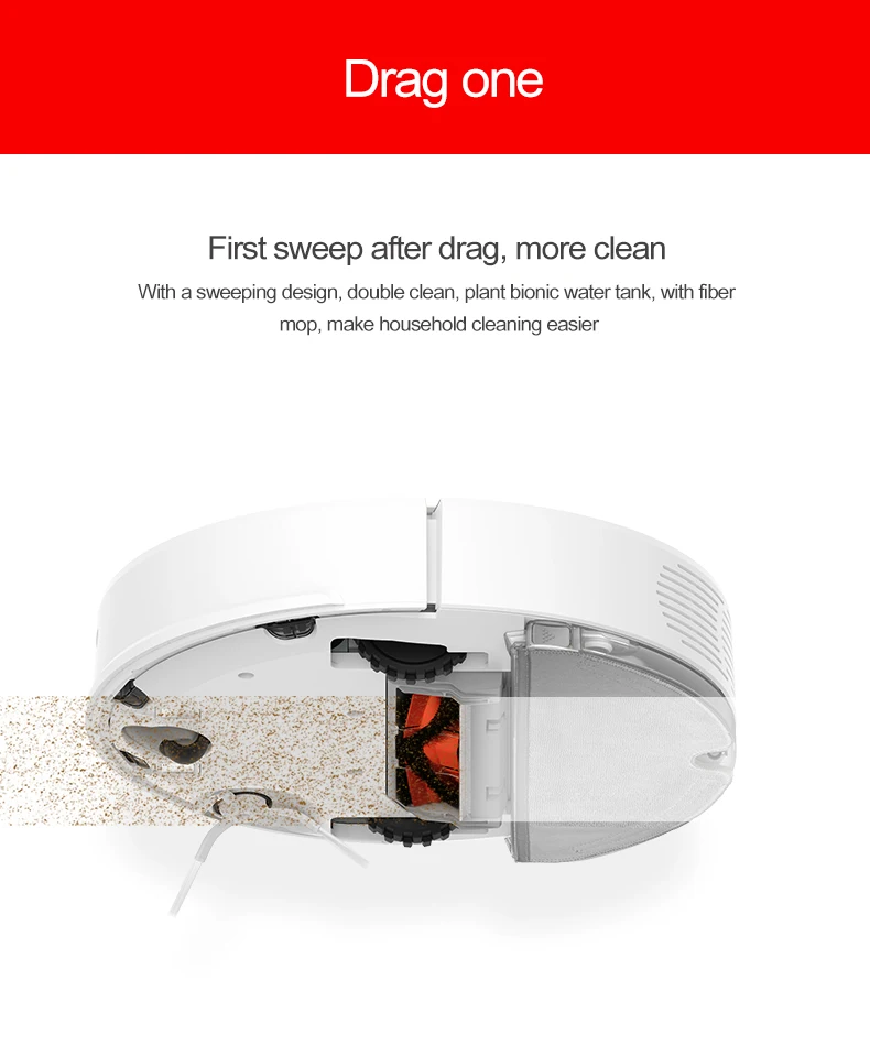 Cheap Xiaomi New Original Robot Vacuum Cleaner 2 Wet Drag Mop Smart Planned with Water Tank Automatic Sweeping Dust WIFI APP Control 6