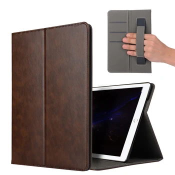 

New Retro Calf Genuine Leather Case for Apple New iPad Pro 10.5 inch Business Handheld Stand Card Smart Cover for iPad Pro 2017