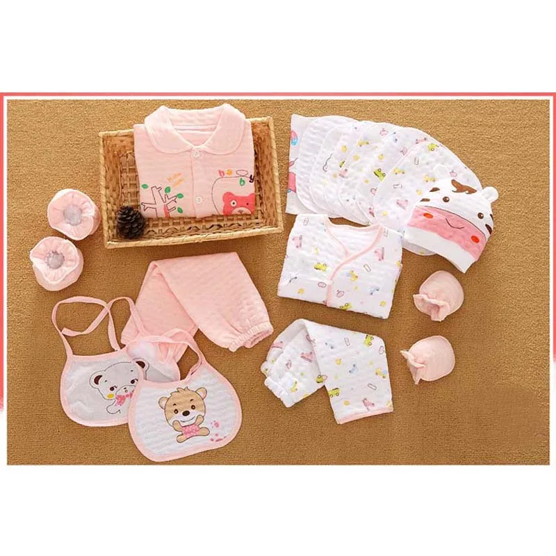 

Thick Cotton Baby Boy Clothes Set for Newborn Baby Girl Clothing Gift 18 Pcs/Set 3 Colors