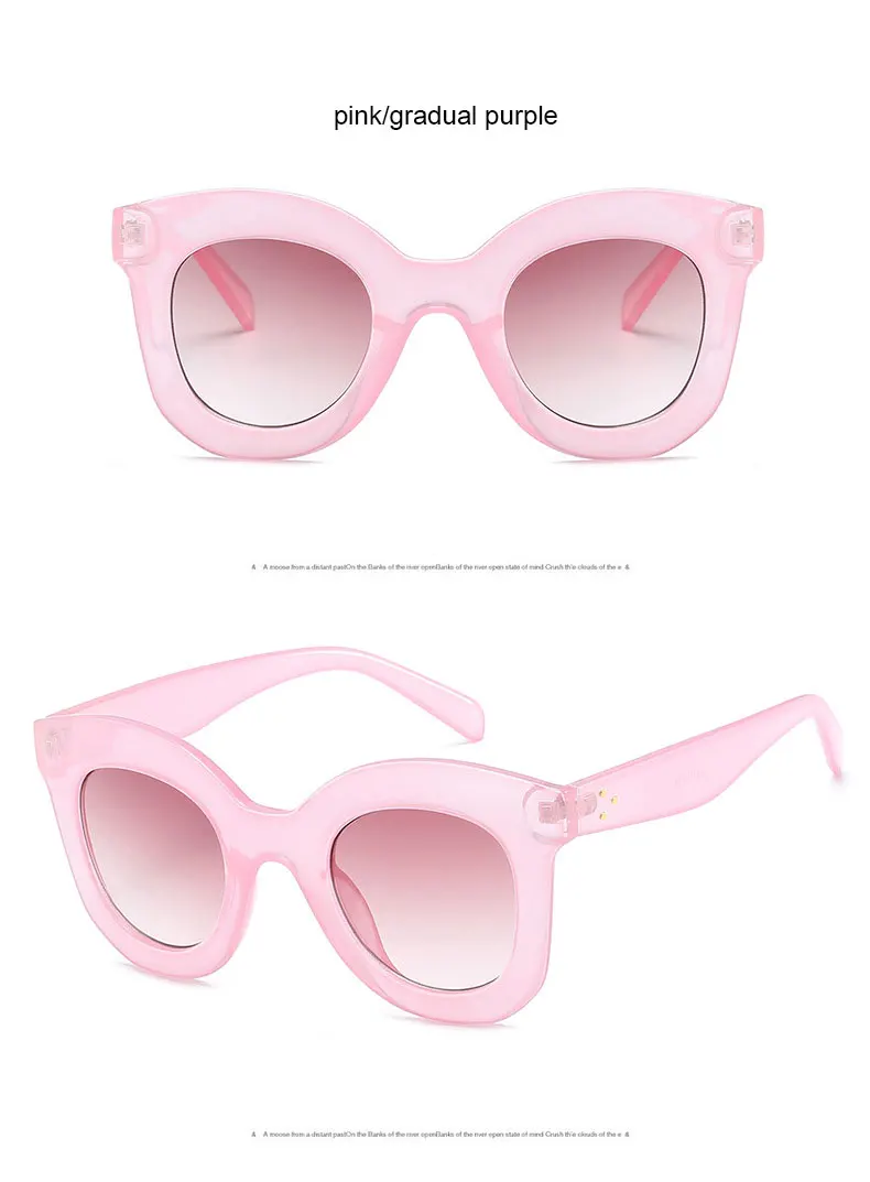 Новинка, градиентные солнцезащитные очки Tom High, модные дизайнерские Брендовые женские солнцезащитные очки, кошачий глаз, солнцезащитные очки oculos feminino de sol - Цвет линз: 66133 pink purple