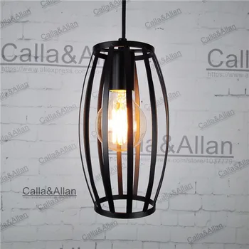 

black iron cage Vintage light fixture Loft Pendant Lamp Retro Hanging Lamp For Restaurant /Bar/Coffee Shop Home G80 edison 40W
