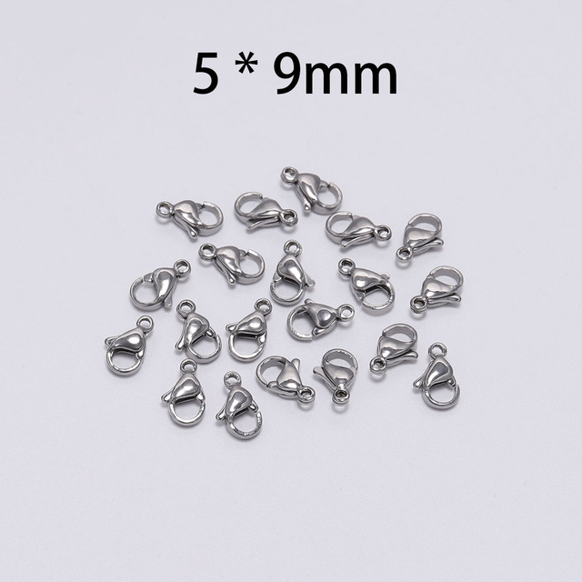 Stainless Steel Lobster Clasps Lobster Clasp Hooks DIY Necklace Bracelet Chains Connector For Jewelry Findings Making