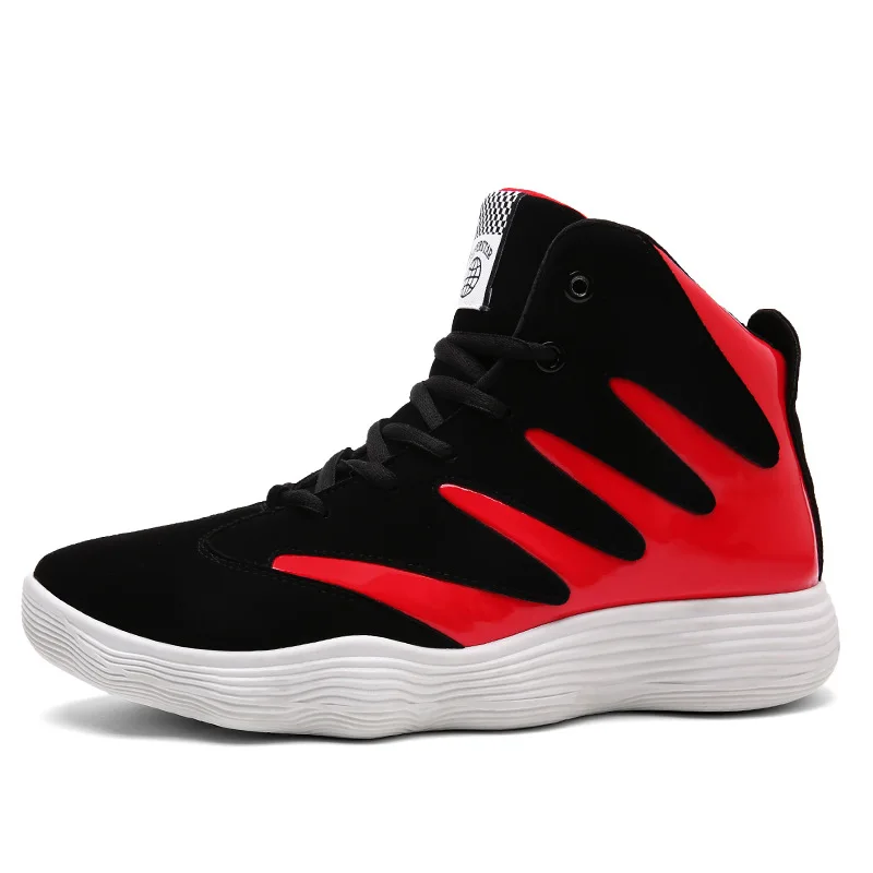 Мужские баскетбольные кроссовки мужские спортивные кроссовки с высоким берцем классические воздухопроницаемые уличные кроссовки Подростковая Студенческая обувь - Цвет: O