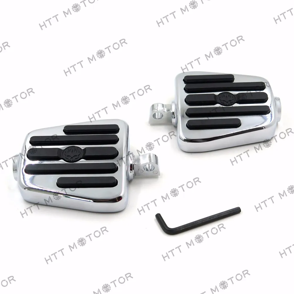 Aftermarket мотоцикл части Пламя Череп ноги колышек s Подножка для '84-'16 Хар w/ног колышек поддержка хром