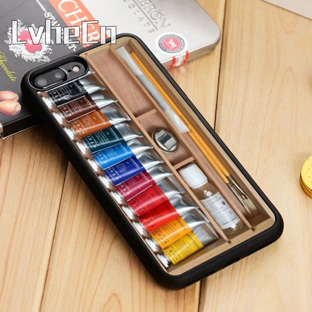 LvheCn масляная краска акварельный чехол для телефона iPhone 5 6 s 7 8 plus 11 12 Pro X XR XS Max Samsung