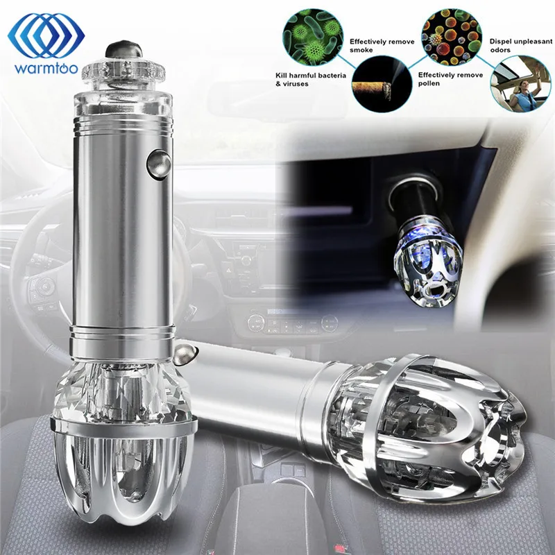 

Mini Auto Car Fresh Air Ionic Purifier Oxygen Bar Ozone Ionizer Cleaner Interior Accessories For Car SUV Silver DC 12V