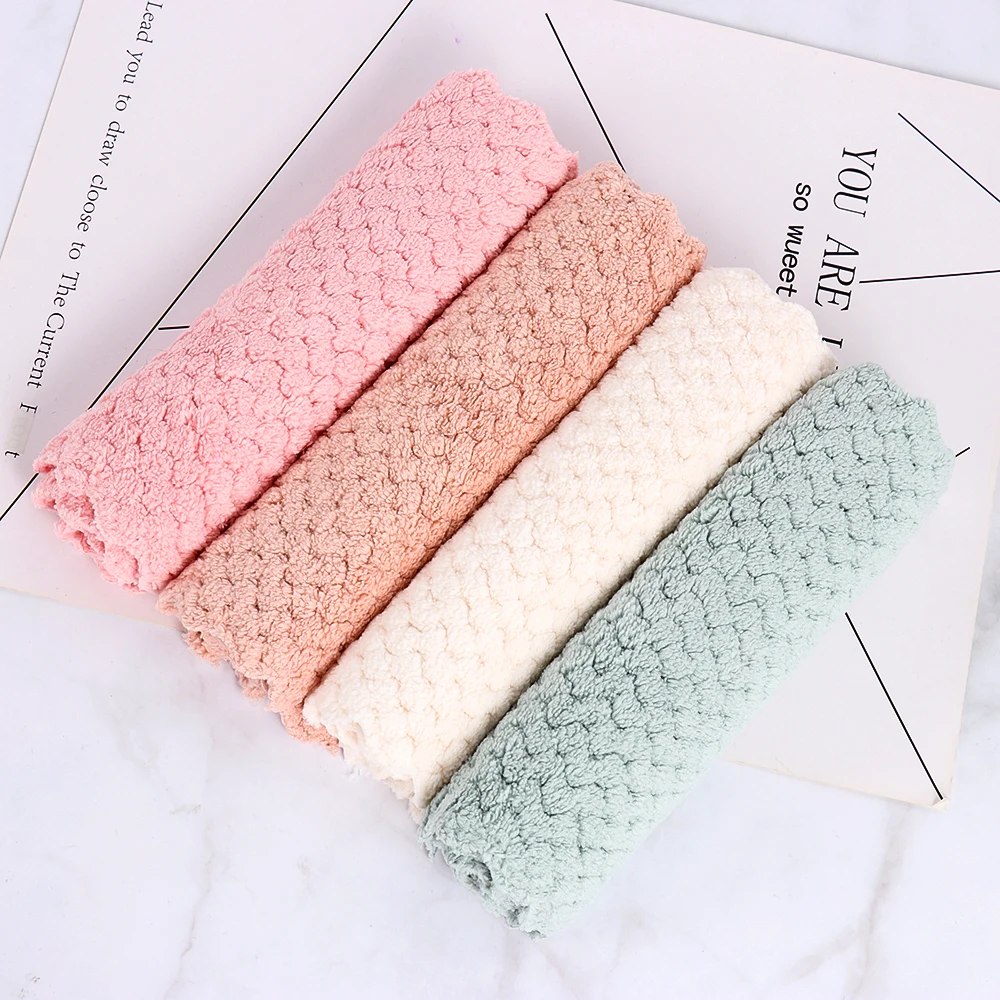 

1Pc HOT Soft Glass Window Cleaning Cloth Microfiber Washing Towel Scouring Pad Kitchen Absorbent Dishcloth Cleaning Rags