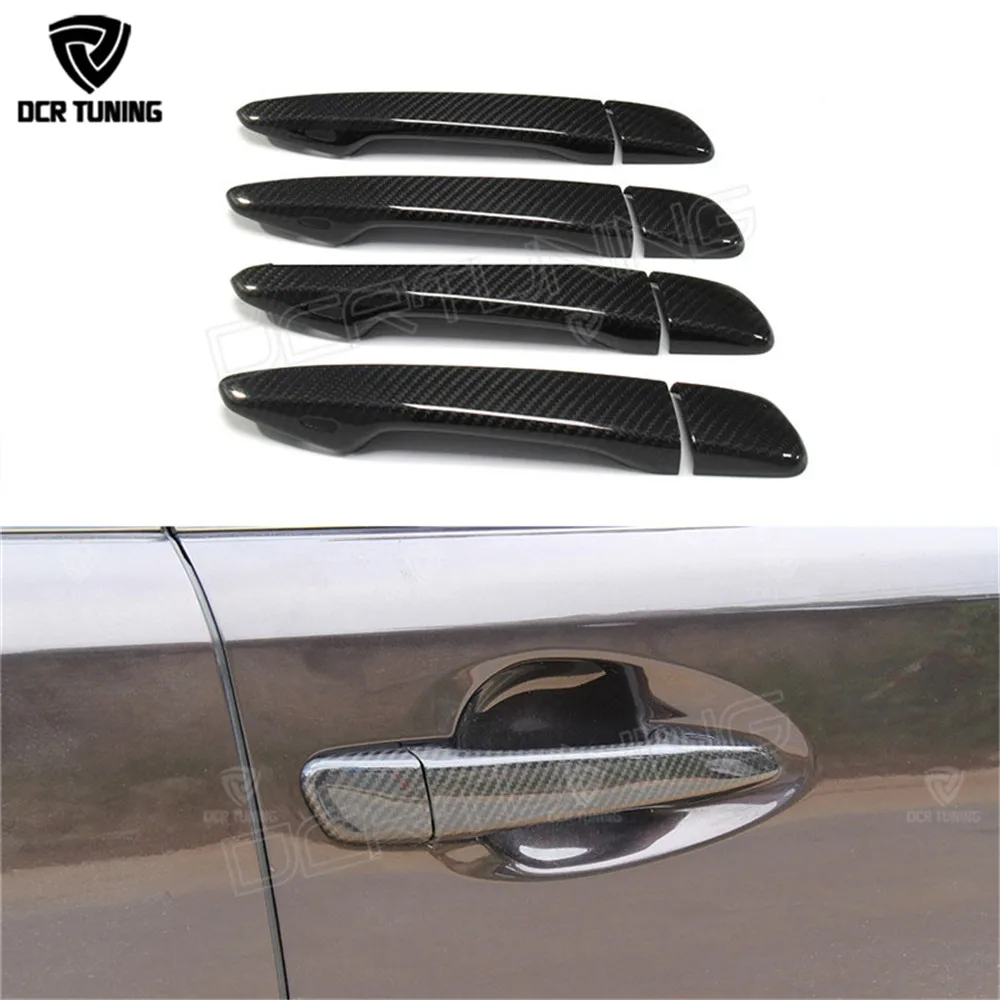 

For Lexus CT IS ES GS 350 300 450h Carbon Fiber Door Handle Cover Trim Add on with double sided tape
