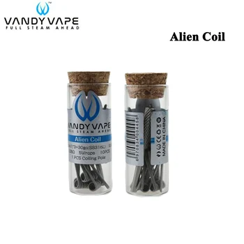 

10pcs/lot Original Vandy Vape Alien Coil 26ga(A1)x3 and 30ga SS316L 0.28ohm For Vandyvape E Cigarette RTA RBA RDA RDTA Tank DIY