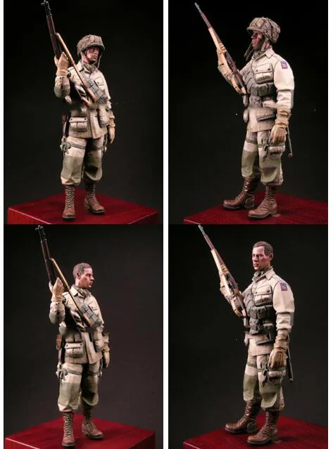 

1/16 Unpainted Resin Figure WW II US Airborne Paratrooper
