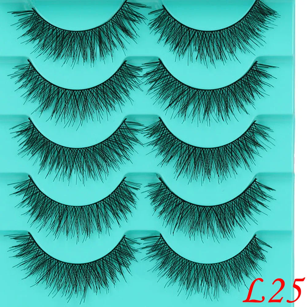 Fake eyelashes 5 Pairs Crisscross False Eyelashes Eye Lash Voluminous Make Up Crisscross Fake Eyelashes Extensions Makeup Tool