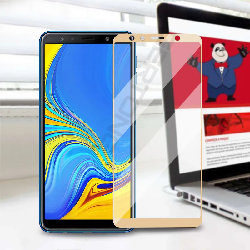 GerTong 9H полное покрытие Переднее стекло для Samsung Galaxy A7 A6 A8 Plus 2018 закаленное A9 Star