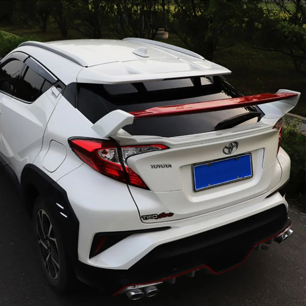 Подходит для Toyota CHR C HR 2018 2019 черный спойлер Высокое качество ABS пластик