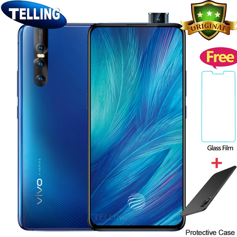 

Gifts Vivo X27 Mobile Phone 4G LTE Android 9.0 Snapdragon 675/710 Octa Core 8+256G Screen Fingerprint 48MP AI HiFi Elevating Cam