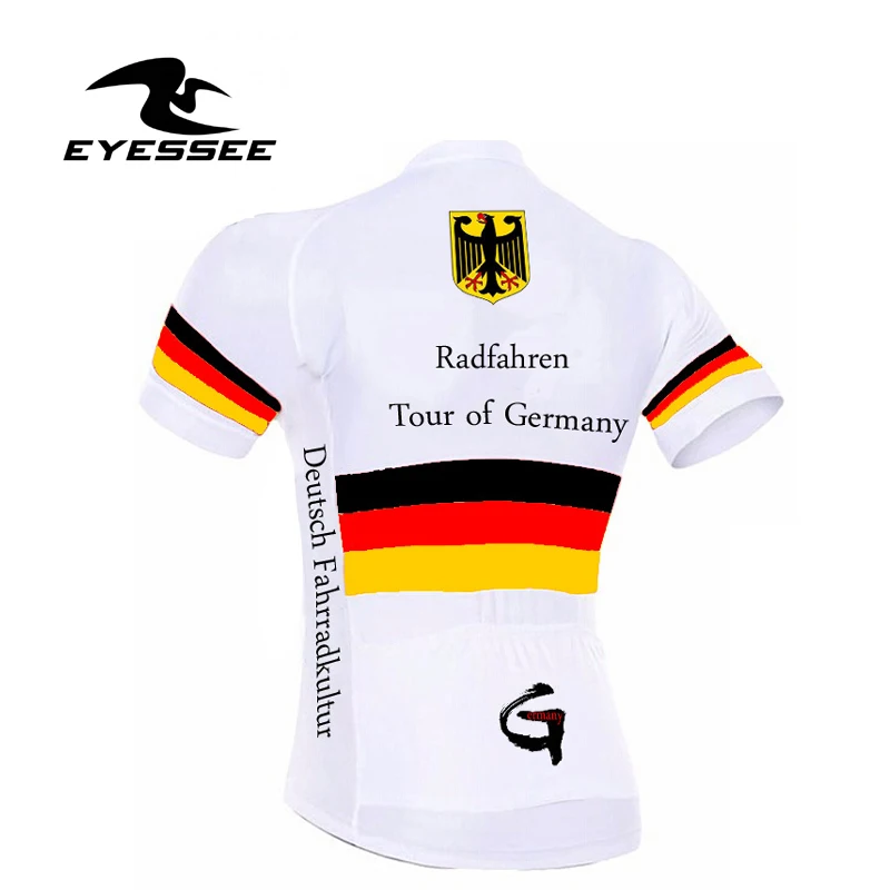 Radfahren гоночный немецкий Велоспорт Джерси Набор pro Eyessee mtb мужская команда дышащая Высококачественная велосипедная одежда с коротким рукавом