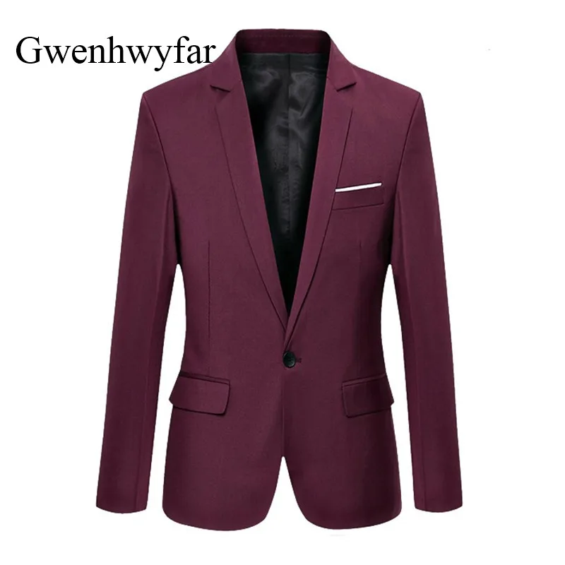 2018 Custom Burgundy/Grey/Beige/Blue Men Suits Blazer With Black Pants Wedding Suit Slim Fit Groom Dinner Tuxedos 2 Piece G7 | Мужская