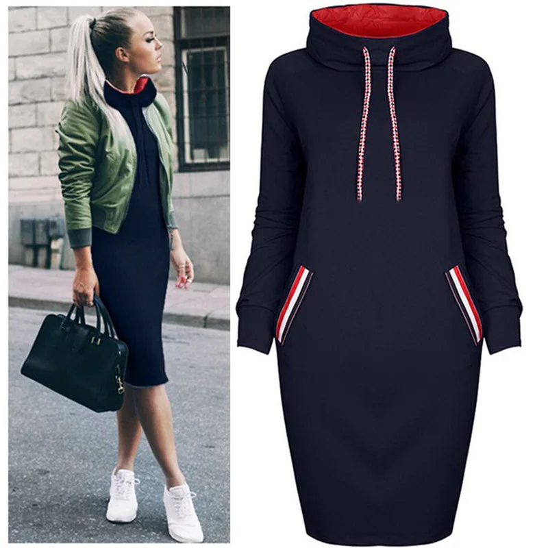 

Women Long Sleeve High Collar Tight Dress Buttock Women Pencil Dress Pink Dress Autumn and Spring