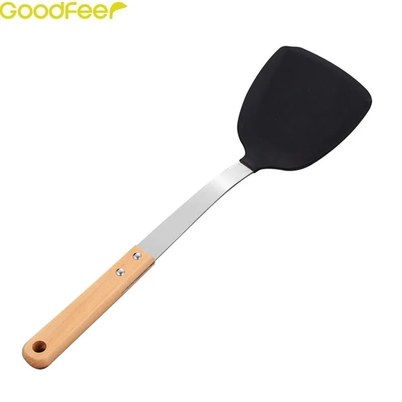 

Goodfeer Silicone Turner Flipper Flipping Turning Pressing Pancake Non-Stick Spatula Egg Turners Resistant Heat-Kitchen Tool