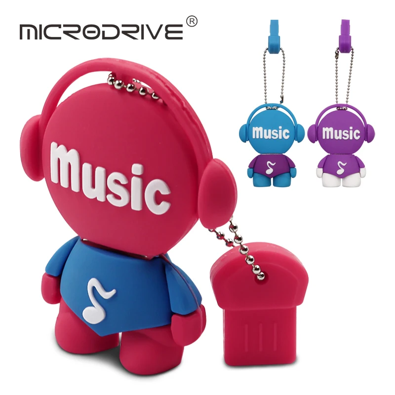 

Hot Sell High Speed Cartoon Music Toys USB Flash Drives USB 2.0 Pen Drive 32GB/16GB/8GB/4GB music man pendrives U disk