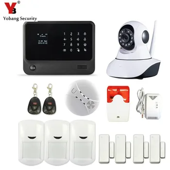 

YobangSecurity Touch Keypad WIFI Alarm System APP Control Smoke Gas Sensor G90B Home GSM Alarm System with Camera