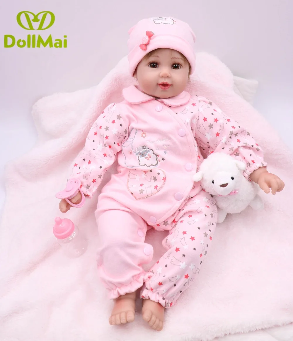 

20" 50cm reborn baby dolls realistic silicone reborn baby girl dolls newborn baby alive dolls toys for child bebe gift reborn