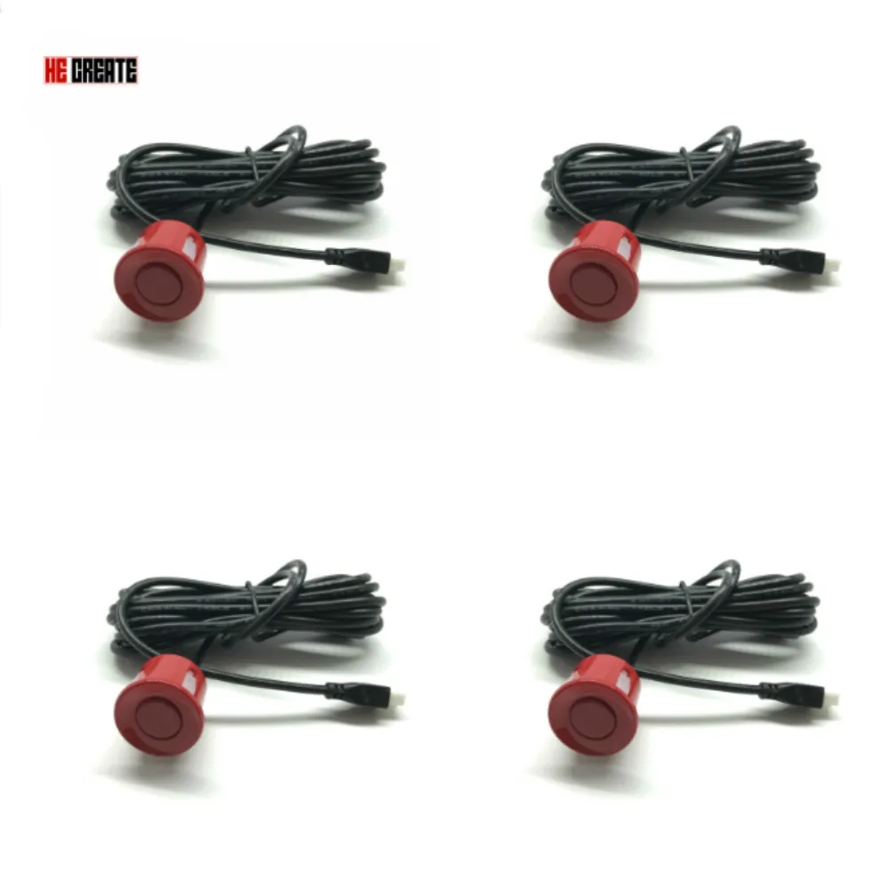

HE CREATE 4pcs/set Assistance Reversing Radar Rrobe Parking For Car Sensor System Reverse Sound Alert Indicator Colors New