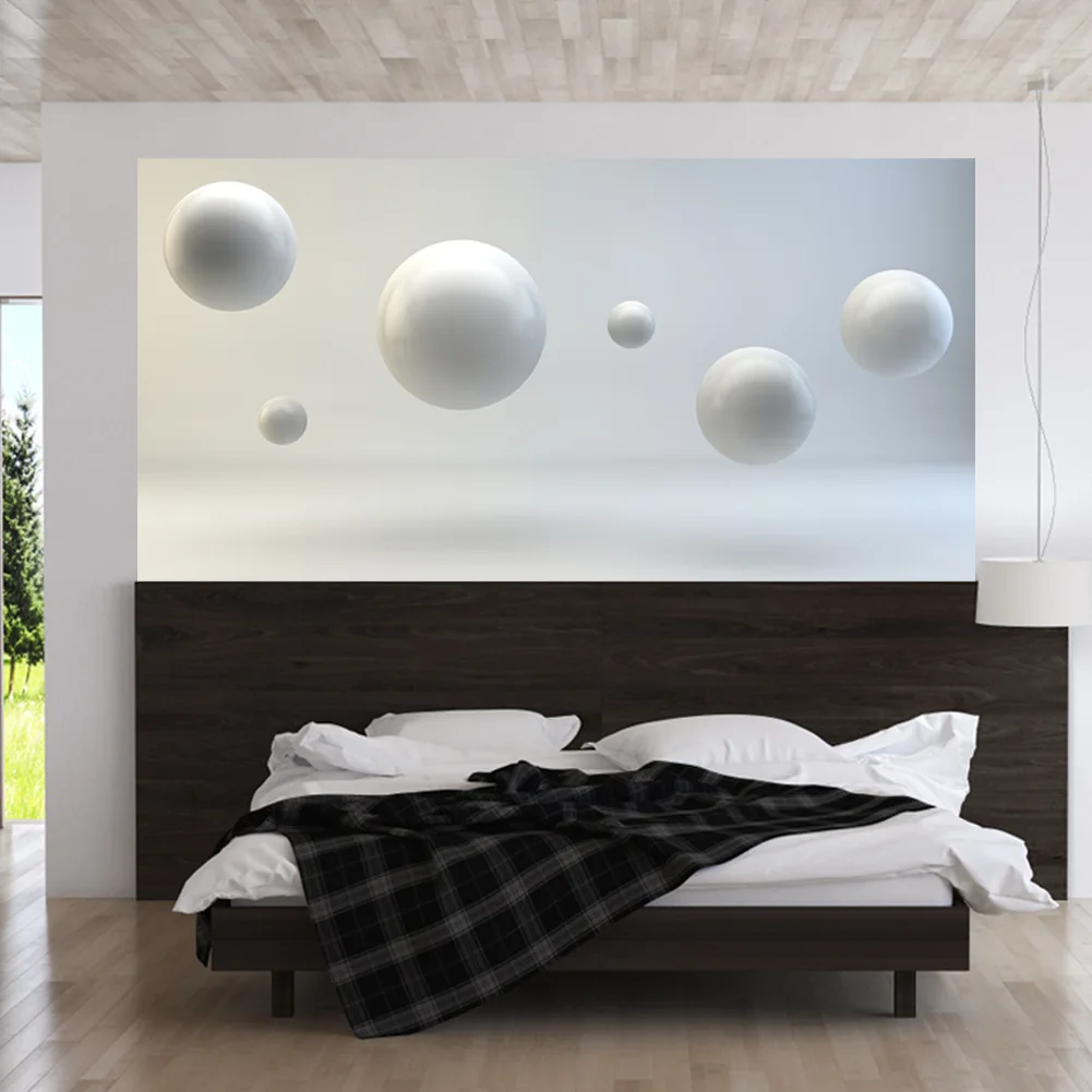 3D Floating ball Bed Head Stickers Creative Wallpaper Bedroom Art Decoration