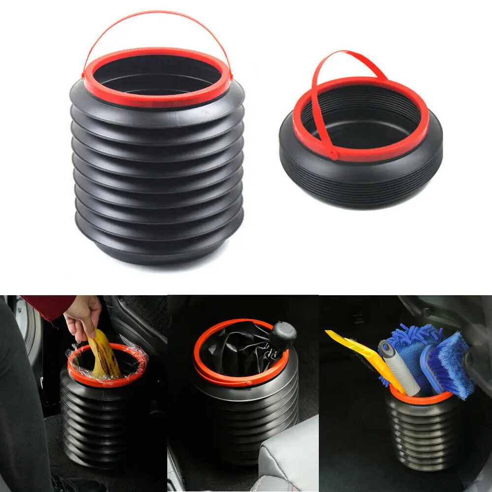 

Hot Car Auto Garbage Can Trash Dust Case Holder Foldable Wastebasket Portable Rubbish Collapsible Can Garbage Bin Home Office