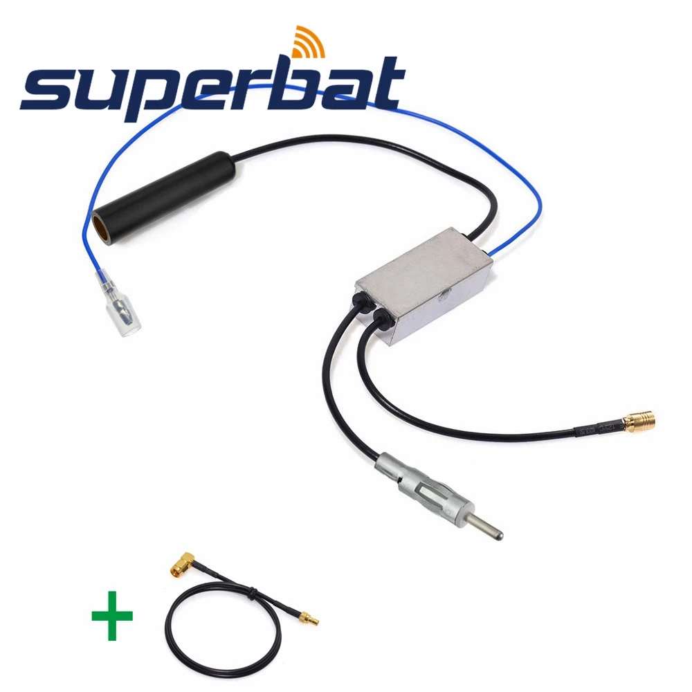 Superbat DAB Автомобильная радио антенна FM/AM к DAB/FM/AM воздушный конвертер/сплиттер и SMA к SMB антенный адаптер радиочастотный коаксиальный кабель