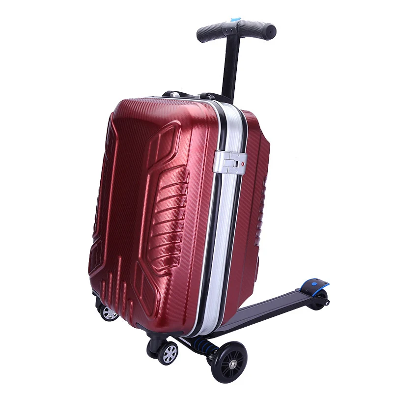 

LeTrend Multifunction Creative skateboard Rolling Luggage Suitcase Wheels 21 inch High capacity Trolley Computer Travel Bag